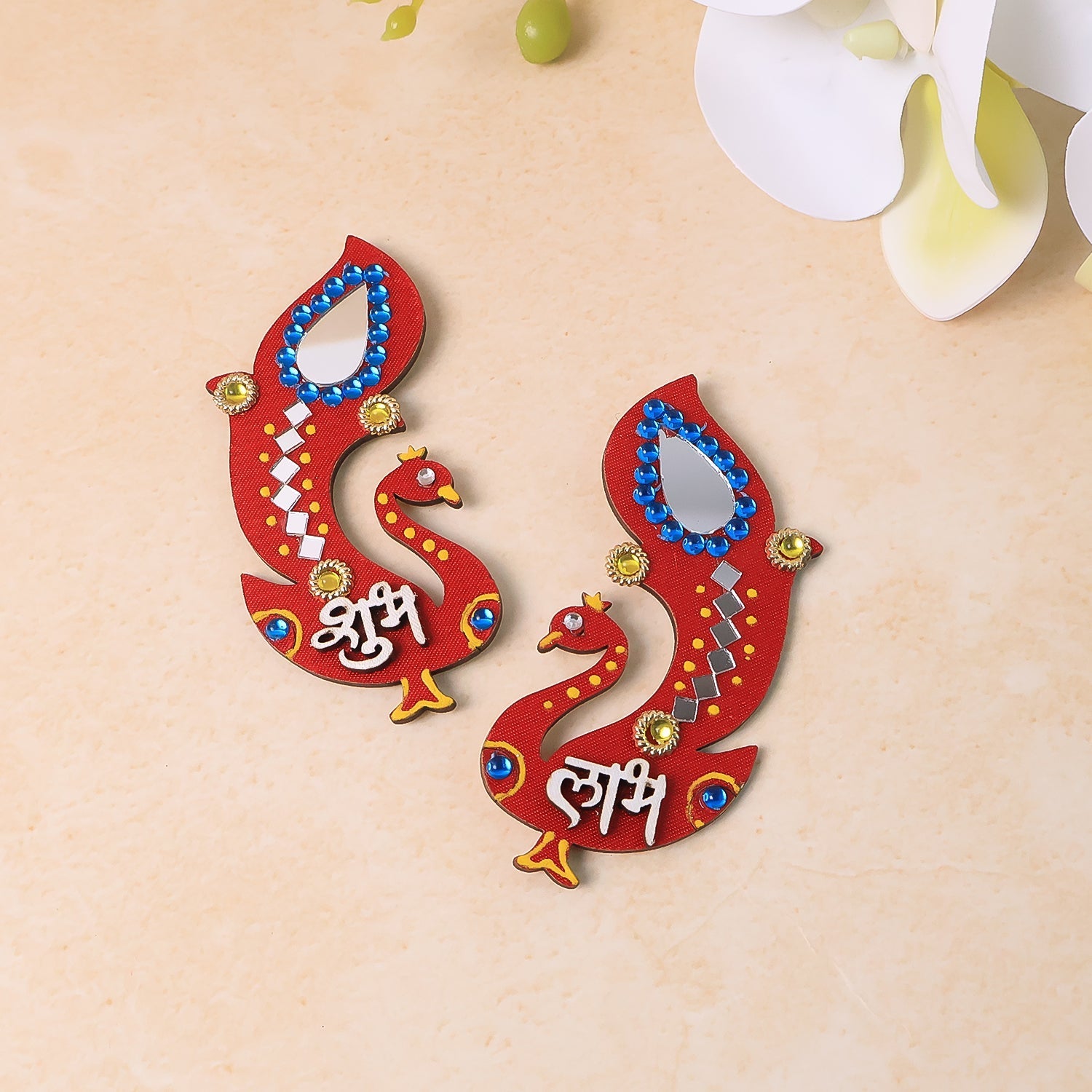 Auspicious Wooden Shubh Labh Auspicious Wooden Shubh Labh